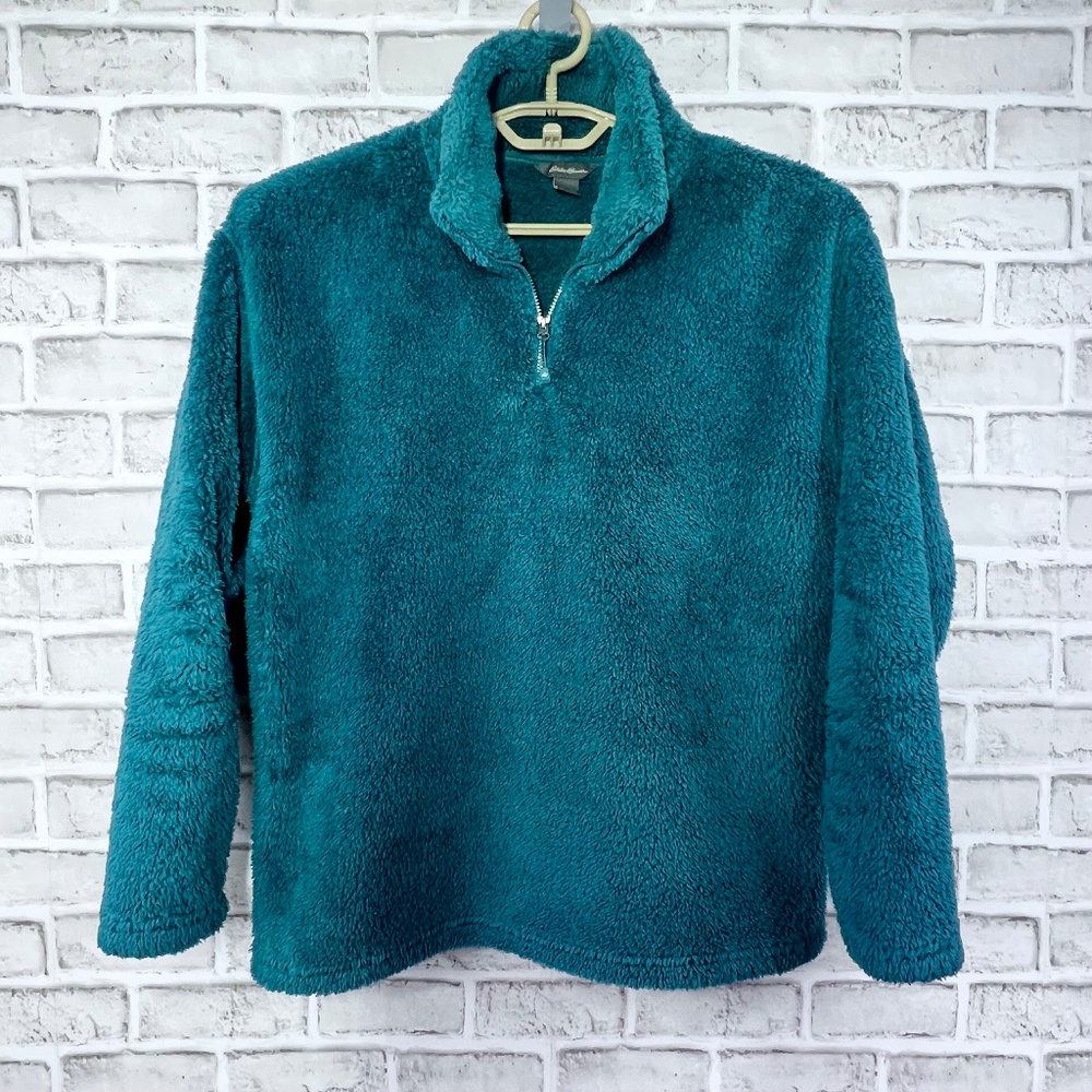 |•EDDIE BAUER•| Pretty Fleece Pullover Sweatshirt Size Large